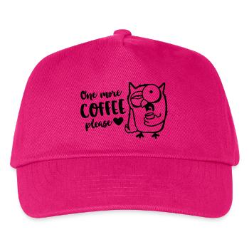 Der frühe Vogel / Eule braucht einen Kaffee - Kinder Basecap - Fuchsia - Vorne