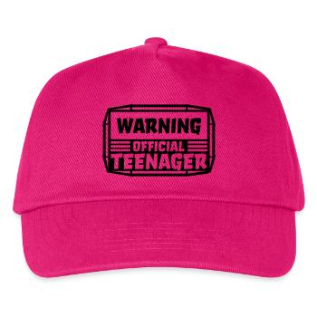 avertissement citation officielle d’adolescent - Casquette de baseball Enfant - fuchsia - Devant