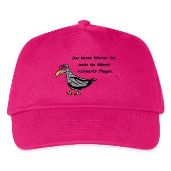 Möwe - Das beste Wetter ist, wenn die Möwen ... - Kinder Basecap - Fuchsia - Vorne