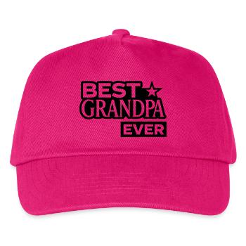 Best Grandpa Ever mit Stern - Bester Opa  - Kinder Basecap - Fuchsia - Vorne