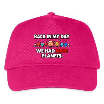 Neun Planeten - Kinder Basecap - Fuchsia - Vorne