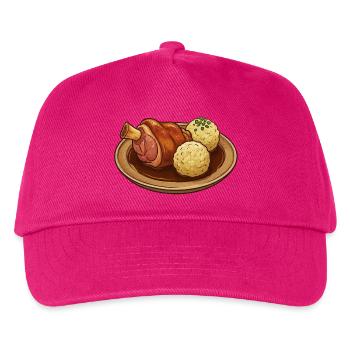Schweinshaxe im Bratensud - Kinder Basecap - Fuchsia - Vorne