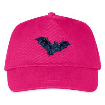 Fliegende Poly Stil Fledermaus - Kinder Basecap - Fuchsia - Vorne