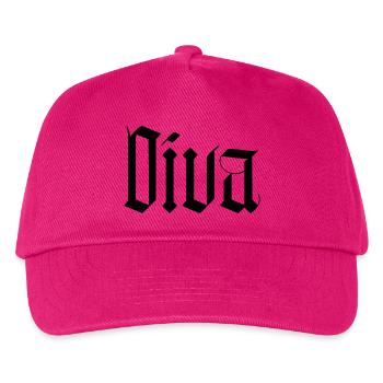 Diva / gothik stil  - Kinder Basecap - Fuchsia - Vorne