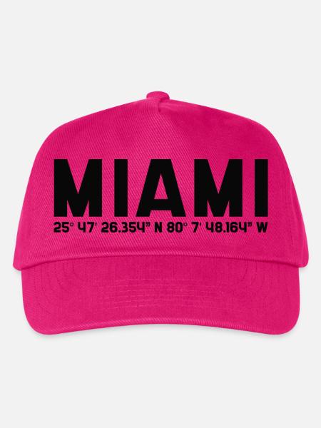 Miami Koordinaten Graphic - Kinder Basecap - Fuchsia
