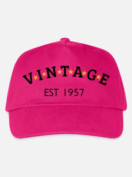 Jahrgang ist 1957 - Kinder Basecap - Fuchsia