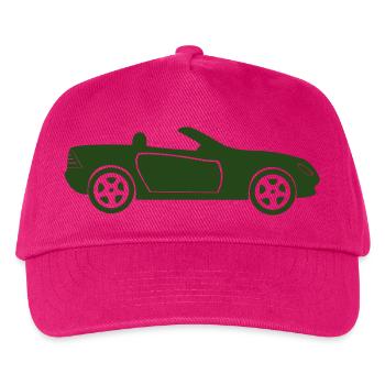 Auto Cabrio Silhouette - Kinder Basecap - Fuchsia - Vorne