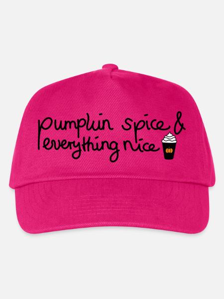 Pumpkin Spice & Everything nice - Herbstdesign - Kinder Basecap - Fuchsia