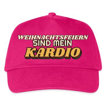 Weihnachtsfeiern sind mein Kardio - Gastro - Kinder Basecap - Fuchsia - Vorne