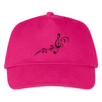 Musiknoten, Notenschlüssel, Musik - Kinder Basecap - Fuchsia - Vorne