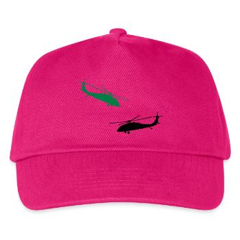 hubschrauber helikopter militär - Kinder Basecap - Fuchsia - Vorne