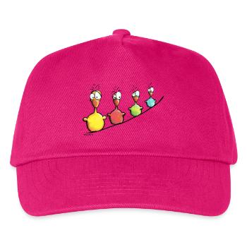 Starke Vogelleine - Kinder Basecap - Fuchsia - Vorne
