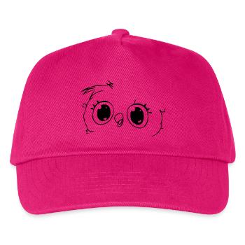 Eule - Kinder Basecap - Fuchsia - Vorne