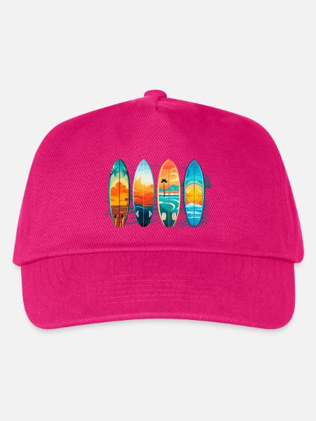 Wellenreiterbretter - Kinder Basecap - Fuchsia