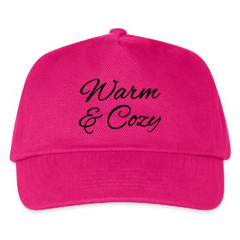 Warm & Cozy – Cuddly Autumn & Winter Lettering - Kids’ Baseball Cap - fuchsia - Front