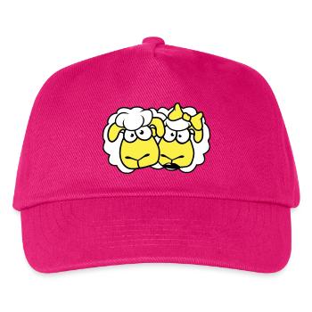 2 Sheep Couple Valentine's Day Friends In Love - Kids’ Baseball Cap - fuchsia - Front