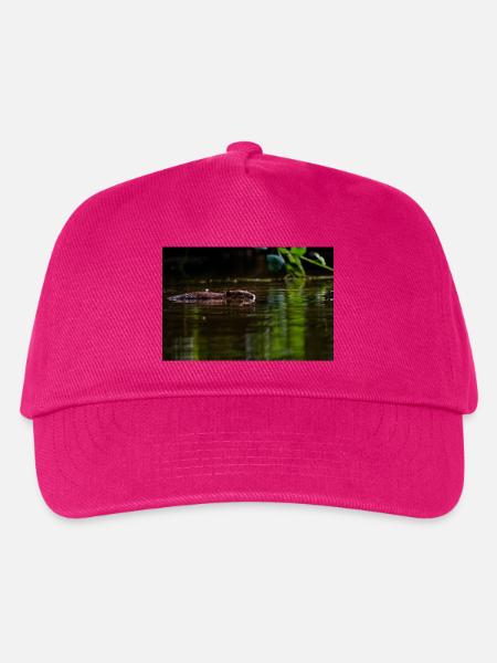 Lautlos durch ruhiges grünes Wasser schwimmen - Kinder Basecap - Fuchsia