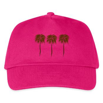 Three Palm Trees - Kids’ Baseball Cap - fuchsia - Front