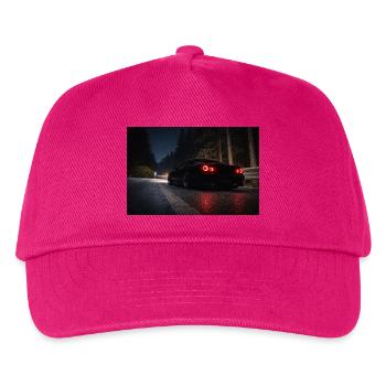 Nachtsportwagen auf der Straße - Kinder Basecap - Fuchsia - Vorne