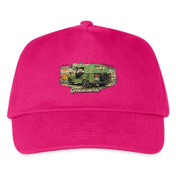 Grenzkontrolle Vintage Auto Symbolik - Kinder Basecap - Fuchsia - Vorne