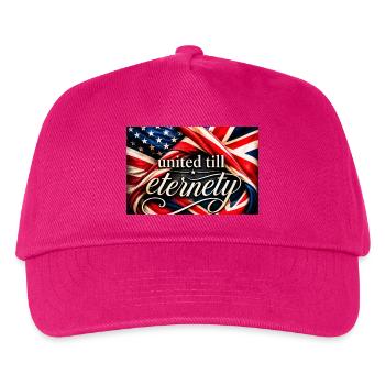 Vereinigte Flaggen bis zur Ewigkeit - Kinder Basecap - Fuchsia - Vorne