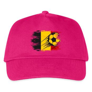 Belgium flag football used - Kids’ Baseball Cap - fuchsia - Front