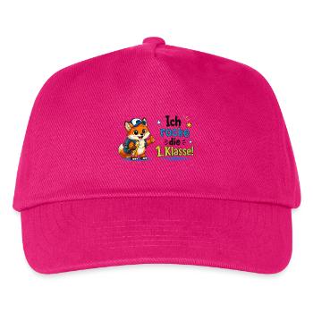 Ich rocke die 1. Klasse Fuchs - Kinder Basecap - Fuchsia - Vorne