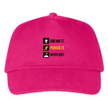 Verfolgt es: Run Think Rise - Kinder Basecap - Fuchsia - Vorne