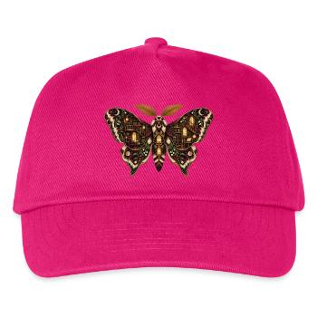 Nachtbibliothek-Motte - Kinder Basecap - Fuchsia - Vorne