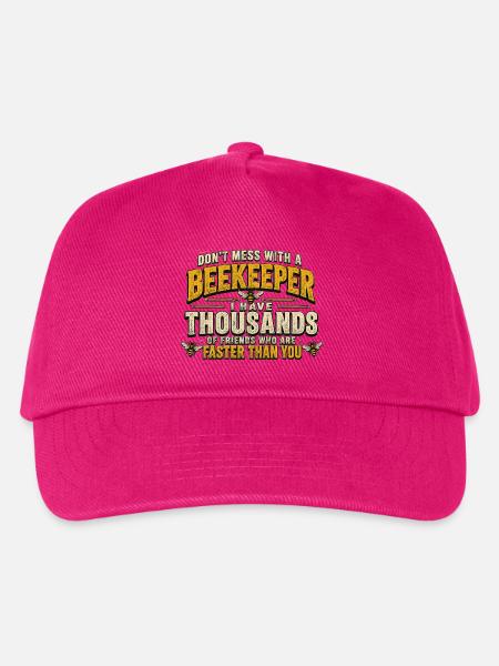 Leg dich nicht mit einem Imker an, lustiger Bienenjahrgang - Kinder Basecap - Fuchsia