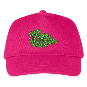 Grüne Blattstruktur Botanischer Druck - Kinder Basecap - Fuchsia - Vorne