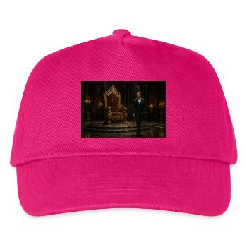 Grüner Anzug auf barockem Thron - Kinder Basecap - Fuchsia - Vorne