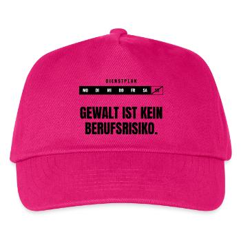 Gewalt ist kein Berufsrisiko. — Statement - Kinder Basecap - Fuchsia - Vorne