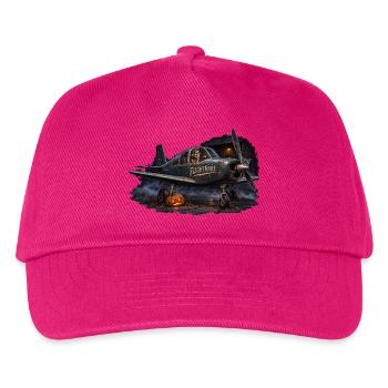 Flightmare – Verfluchtes Vintage-Flugzeug, Halloween - Kinder Basecap - Fuchsia - Vorne