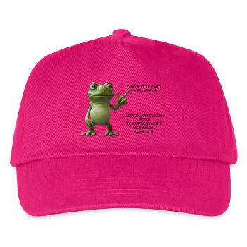 Grüner Frosch zum Thema Tattoo - Kinder Basecap - Fuchsia - Vorne