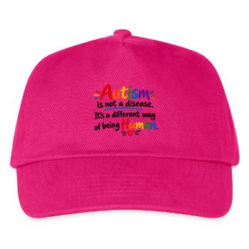 Autismus Akzeptanz Regenbogen Design - Kinder Basecap - Fuchsia - Vorne