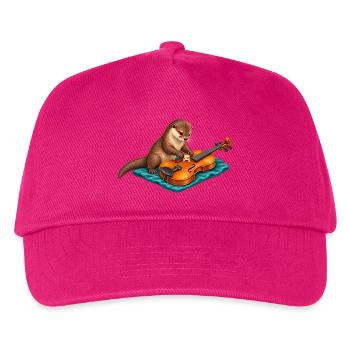 Otter repariert eine Geige - Kinder Basecap - Fuchsia - Vorne