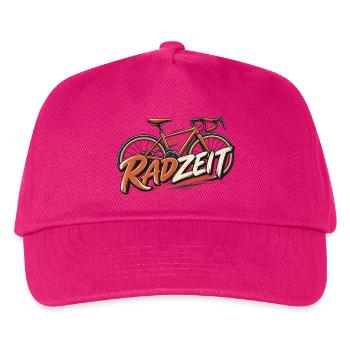 Radfahren Retro Fahrradmotiv Zeitlose Geschenkidee - Kinder Basecap - Fuchsia - Vorne