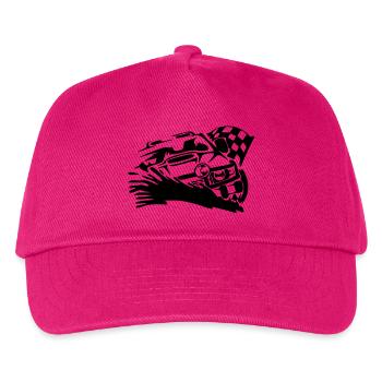 Autocross T-Shirt selber bedrucken - Kinder Basecap - Fuchsia - Vorne