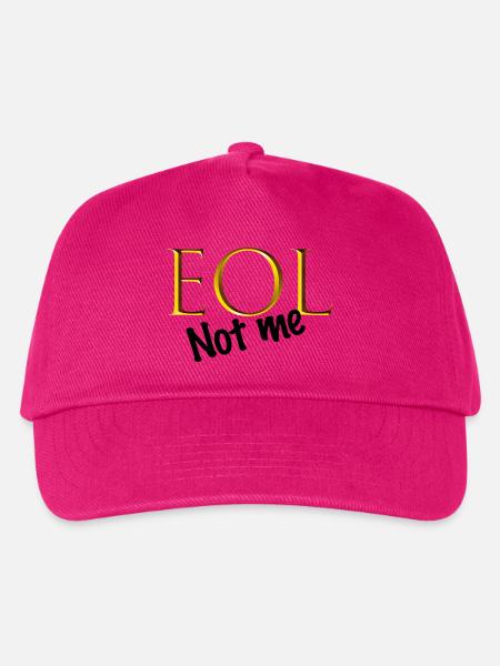 Gold EOL Not Me Logo - Kinder Basecap - Fuchsia