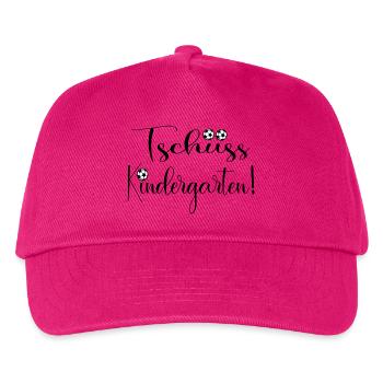Tschüss Kindergarten - Kinder Fußball - Kinder Basecap - Fuchsia - Vorne
