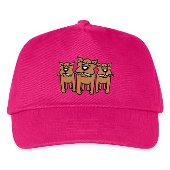 3 Nasty Dogs Team Trois amis Crew - Casquette de baseball Enfant - fuchsia - Devant