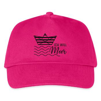 Maritime Lebensfreude Design - Kinder Basecap - Fuchsia - Vorne