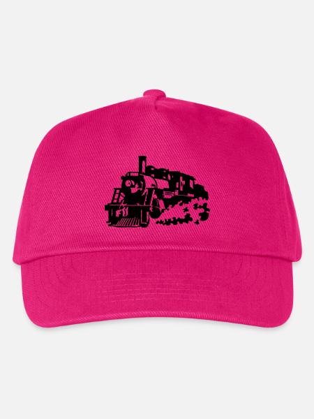 Dampflok - Kinder Basecap - Fuchsia