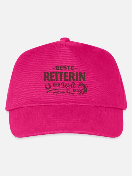 Beste Reiterin der Welt – Pferde Spruch - Kinder Basecap - Fuchsia