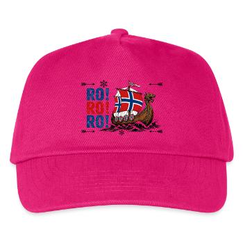  Norwegen Wikinger Langschiff RO RO RO Nordische - Kinder Basecap - Fuchsia - Vorne