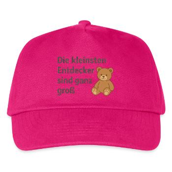 Kleine Entdecker, große Abenteuer - Kinder Basecap - Fuchsia - Vorne