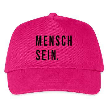 Mensch Sein - Kinder Basecap - Fuchsia - Vorne