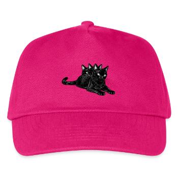 Dreiköpfiges Katzentrio - Kinder Basecap - Fuchsia - Vorne