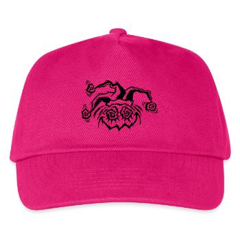 CLOWN_SMILE_black Lustiger Clown-Halloween - Kinder Basecap - Fuchsia - Vorne